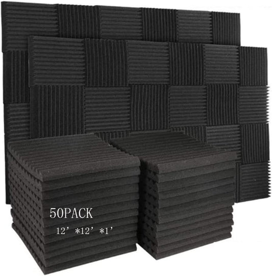 Acoustic Panels Soundproof Studio Foam for Walls Sound Absorbing Panels Sound Insulation Panels Wedge for Home Studio Ceiling