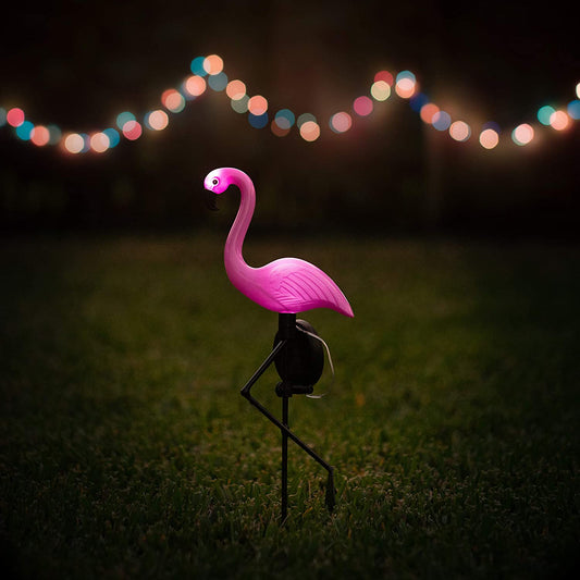 Flamingo Lawn Solar Lamp, flamingo stake Yard Waterproof light.