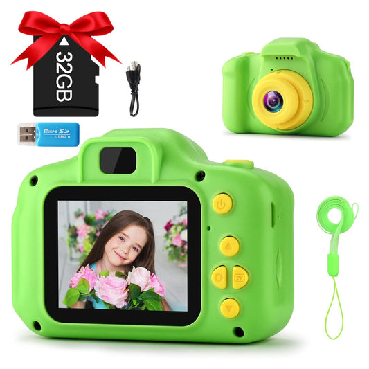 Best Kids Camera with 32GB SD Card Green,Blue,Pink