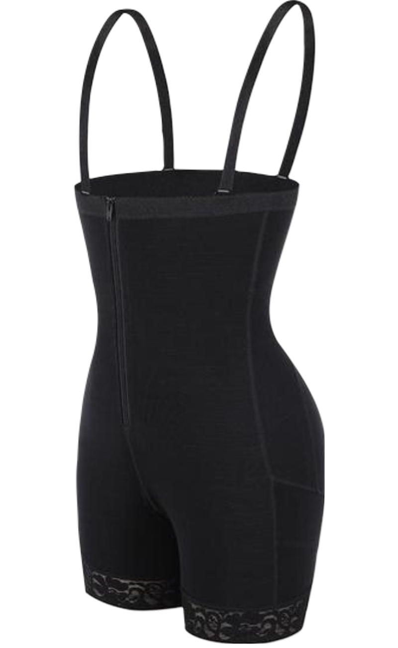 Firm Compression Boyshort Body Shaper with Abdominal Control with zip