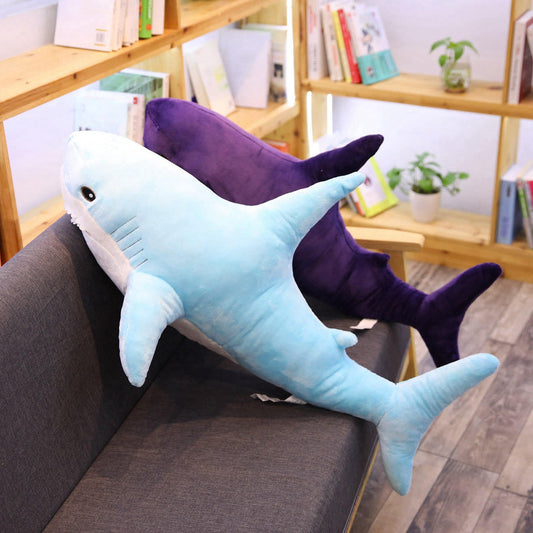 Purple shark plush