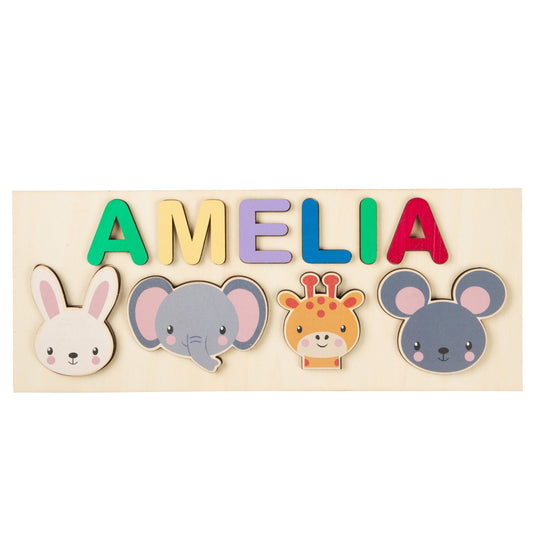 Personalized wooden name puzzle