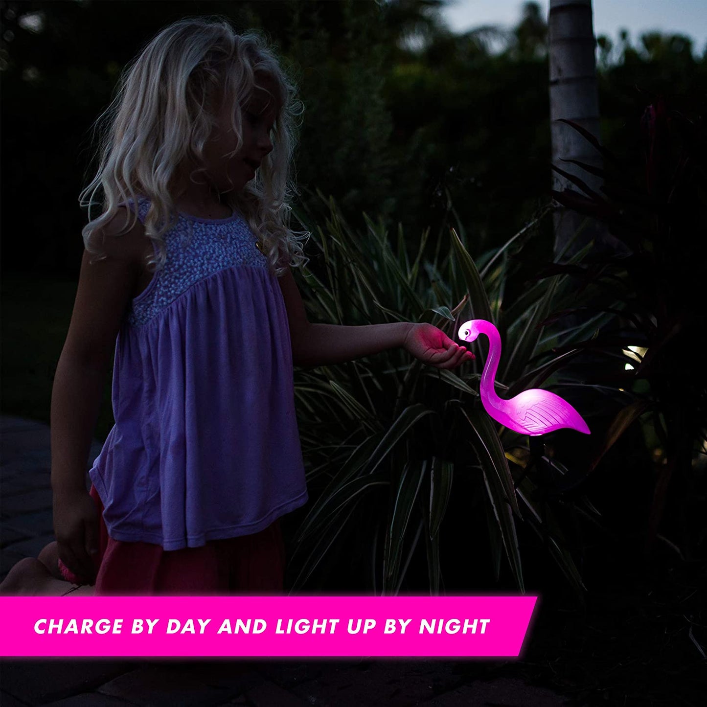 Flamingo Lawn Solar Lamp, flamingo stake Yard Waterproof light.