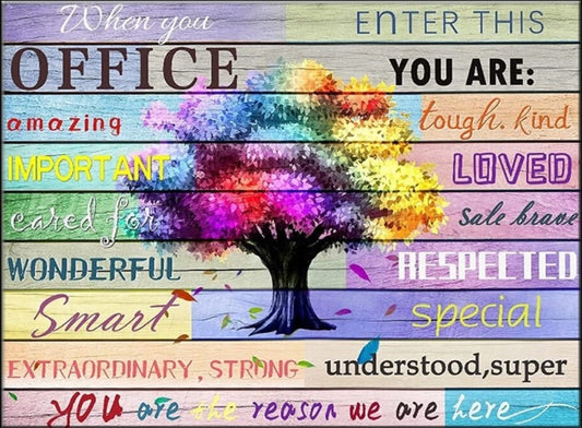 Inspirational Wall Art Office Motto Decor Quotes Colorful