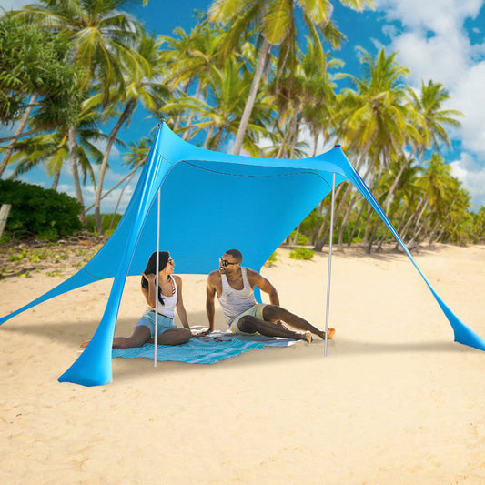 Pop Up Beach Tent Sunshade with Sand Shovel