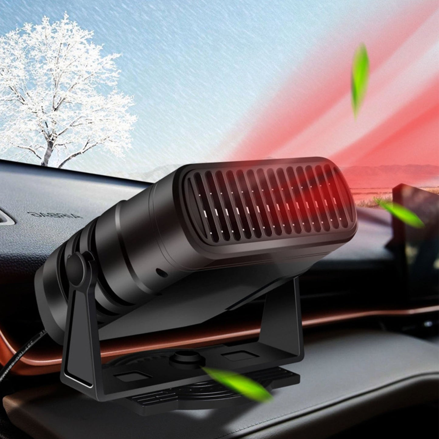 Car heater plug in cigarette lighter 12V/24V blowing cold air