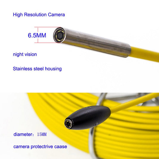 60M-200M Cable for Sewer Plumber drain Camera 6.5mm with reel