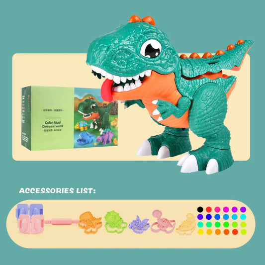 Dinosaur Playdough Sets with Color Clay Molds For Kid