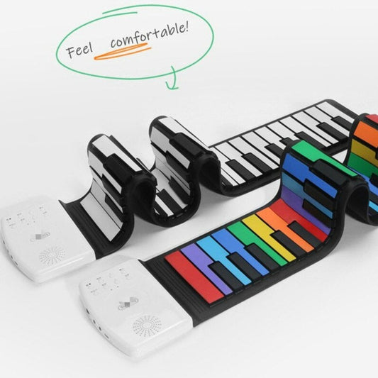 Portable 49 Keys Digital Keyboard Roll-Up Piano Silicone