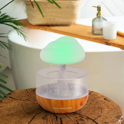 Rain Cloud Humidifier, Essential Oil Diffuser With Night Light & Aromatherapy | Relaxing Mood Water Drop