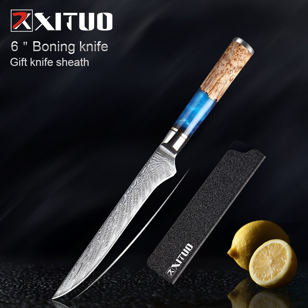 Executive Japanese Damascus Chef Knife Set